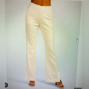 NWT Trina Turk Phineas flare pants, never worn cream color